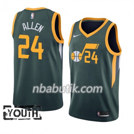 NBA Børn Trøje Utah Jazz Grayson Allen 24 2018-19 Nike Grøn Swingman
